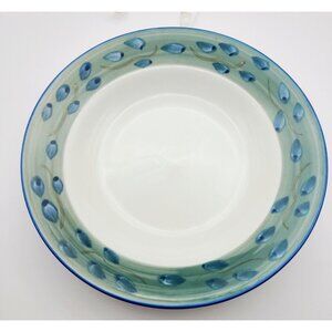 Jay Imports Co Stoneware Replacement Soup Salad Bowl 8 Inches Blue Green Rim